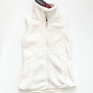 Women's Cream Fleece Vest